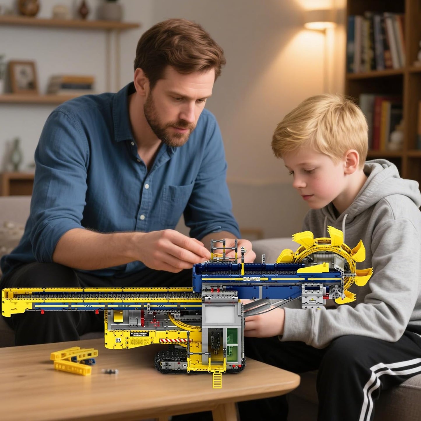 Real remote control bucket wheel excavator building block set-G9