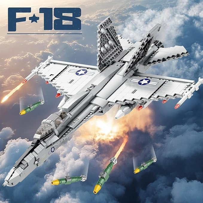 F-18 Fighter Jet Adult Building Block Set - A2