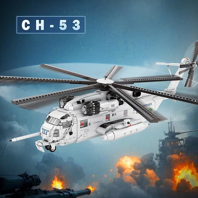 CH-53 Military Transport Helicopter Toy Aircraft Model Kit - A6