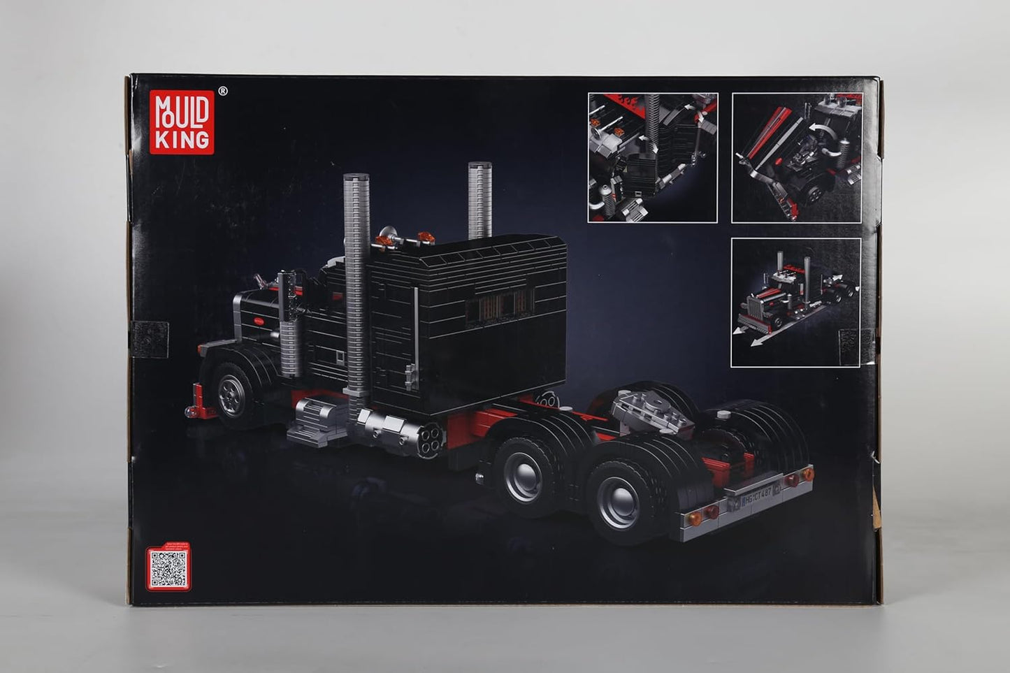 Mould King 10037 Technique US Truck The Black Monster Model, Creativity Technology Sports Car Kit, Exhibit for Collectors (1797 pcs)-C23