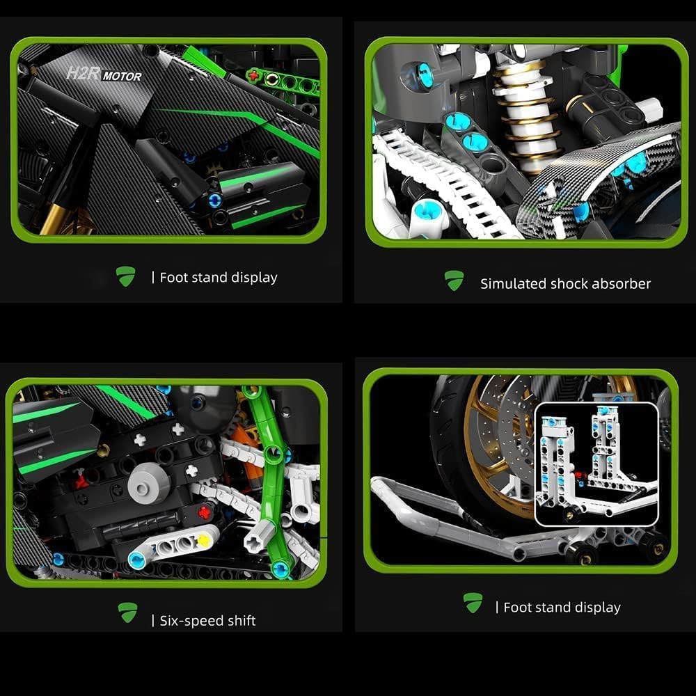 1:5 H2R Racing Motorcycle Model Building Blocks - M3