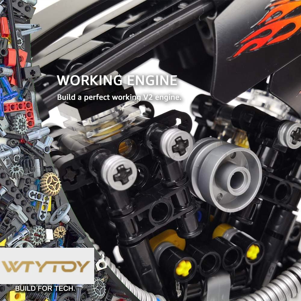 Harley Night Rider Motorcycle Building Block Toy - M18