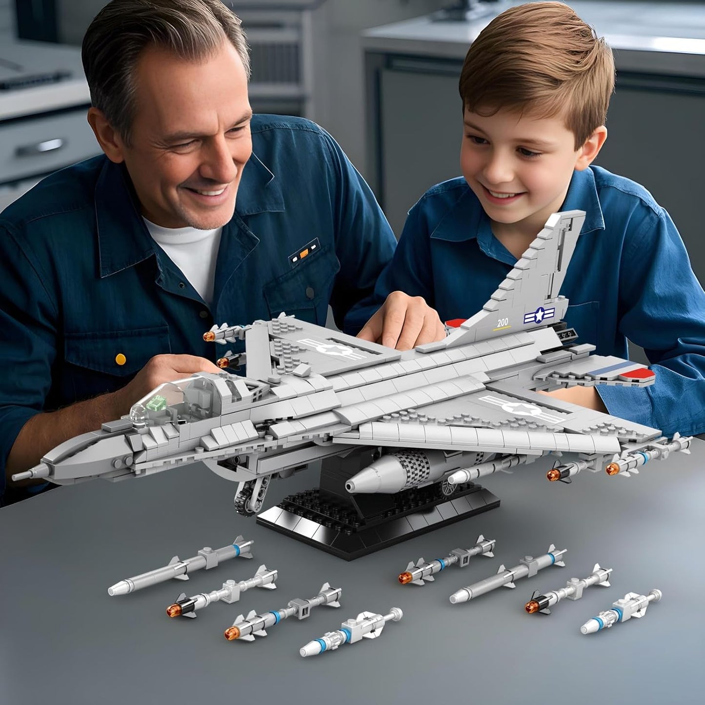 F-16 Fighting Falcon Fighter Jet Army Assembly Kit - A12