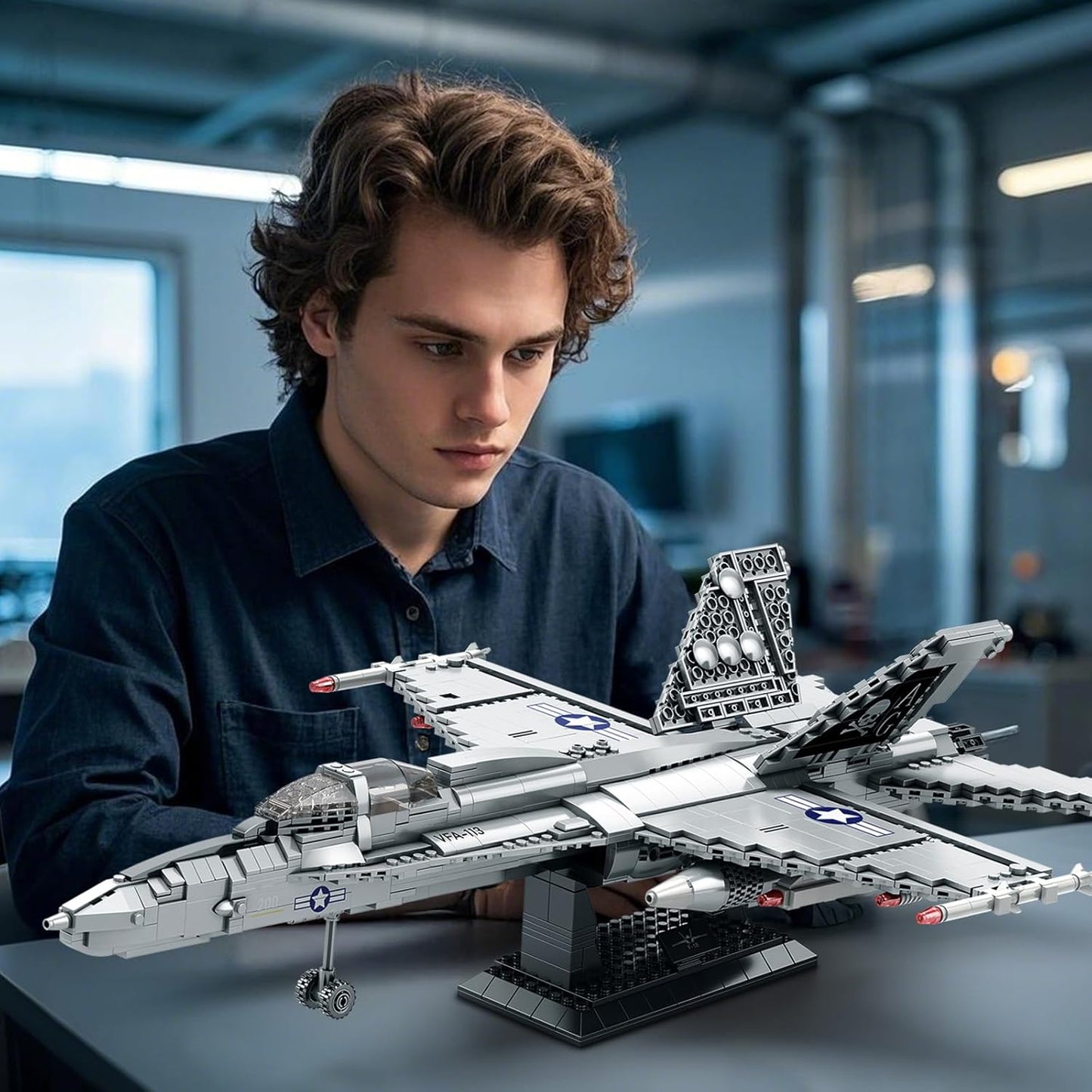 F-18 Fighter Jet Adult Building Block Set - A2