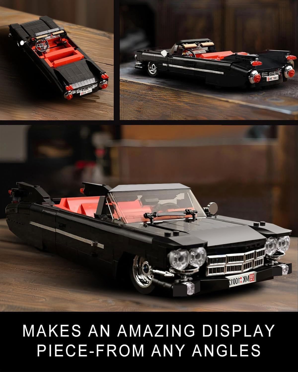 Mould King Sports Car Building Block Kits, MOC Racing Model Building Sets, Convertible Gifts for Kids Age 8+/Adults Collections Enthusiasts - 1,245 Pieces-C24