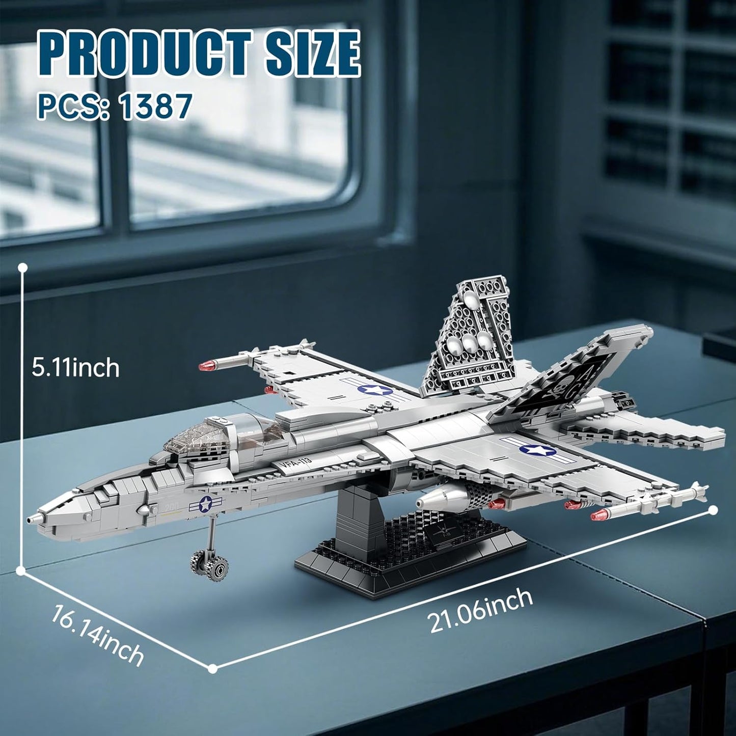 F-18 Fighter Jet Adult Building Block Set - A2