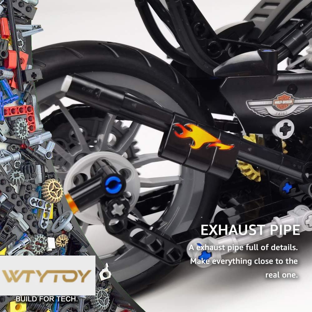 Harley Night Rider Motorcycle Building Block Toy - M18