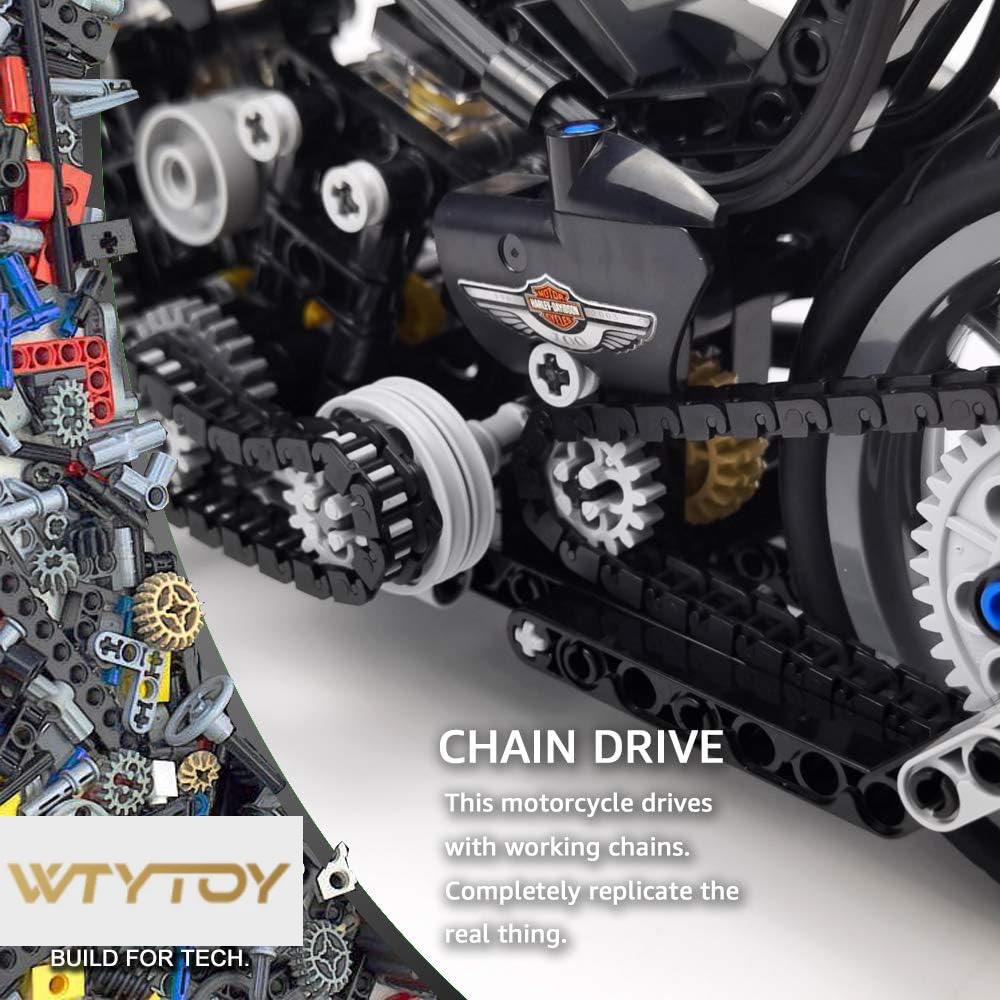 Harley Night Rider Motorcycle Building Block Toy - M18