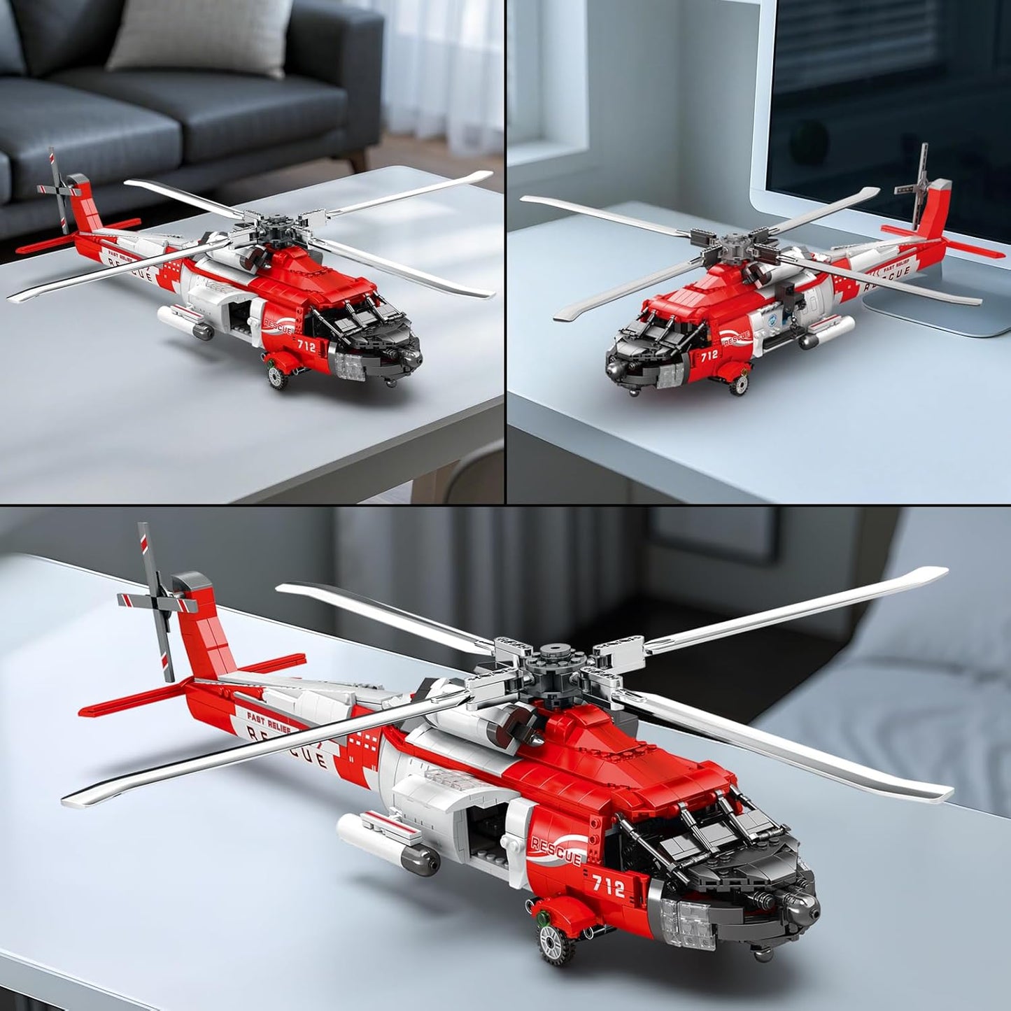 HH-60J Military Rescue Helicopter Assembly Kit - A8