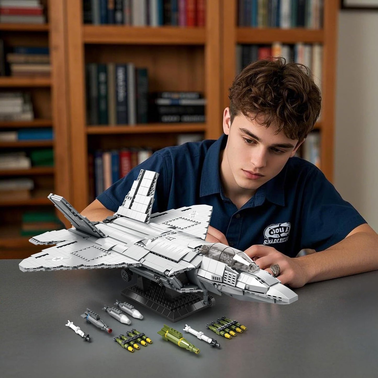 F-22 Raptor Military Fighter Jet Assembly Toy Set - A11