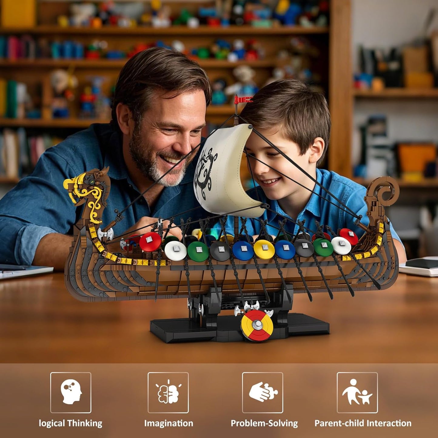 Medieval Viking Ship Model Building Kit - S4