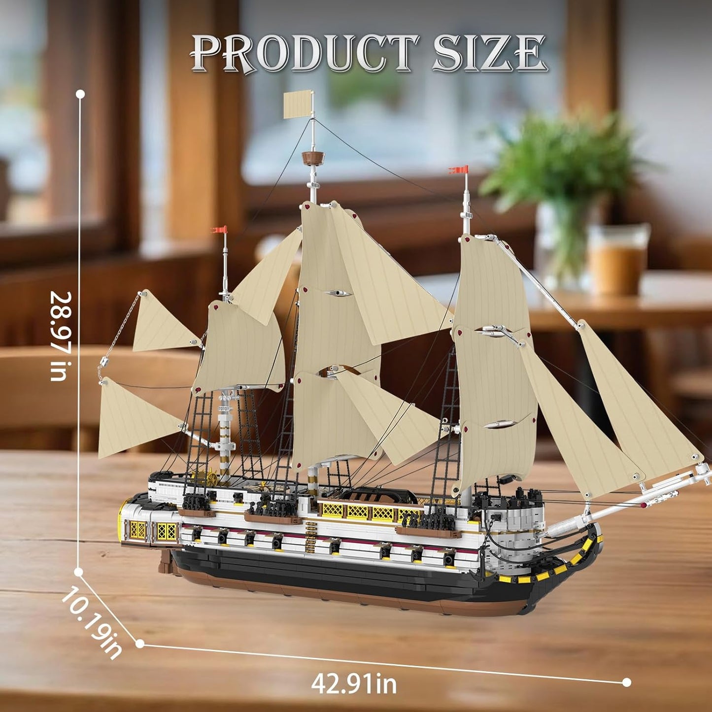 Large Sailboat Model Building Block Set - S2