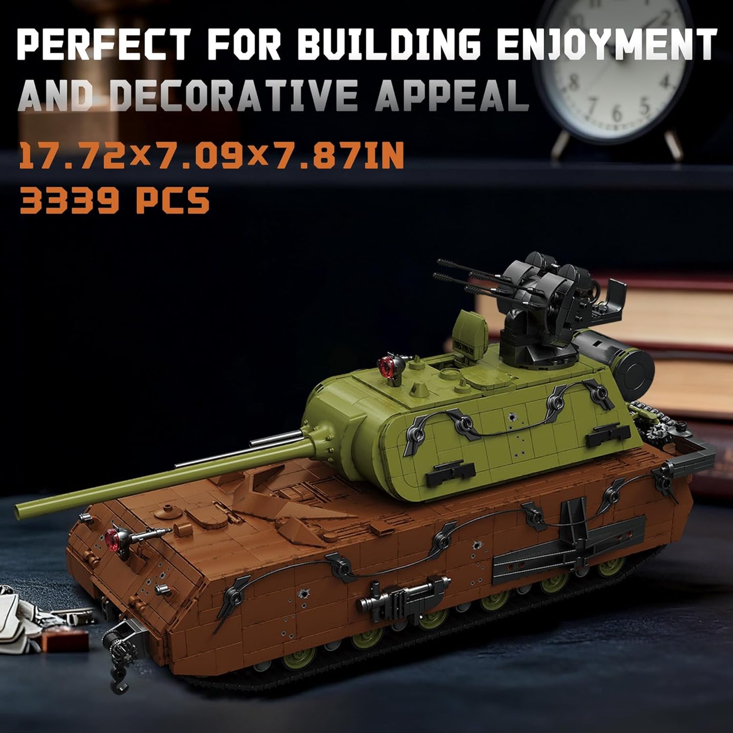 WW2 Panzer VIII Maus Military Tank Building Block Model Set (Multi-color) - T5