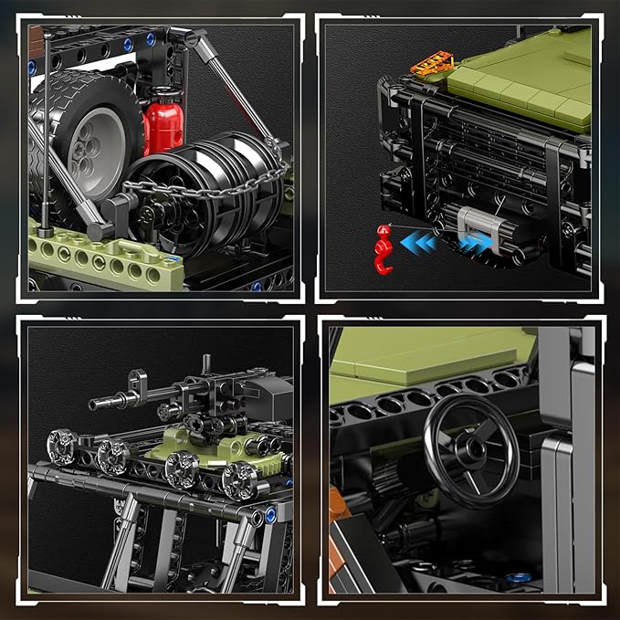 Remote-controlled and electrically operated military truck assembly kit - C20