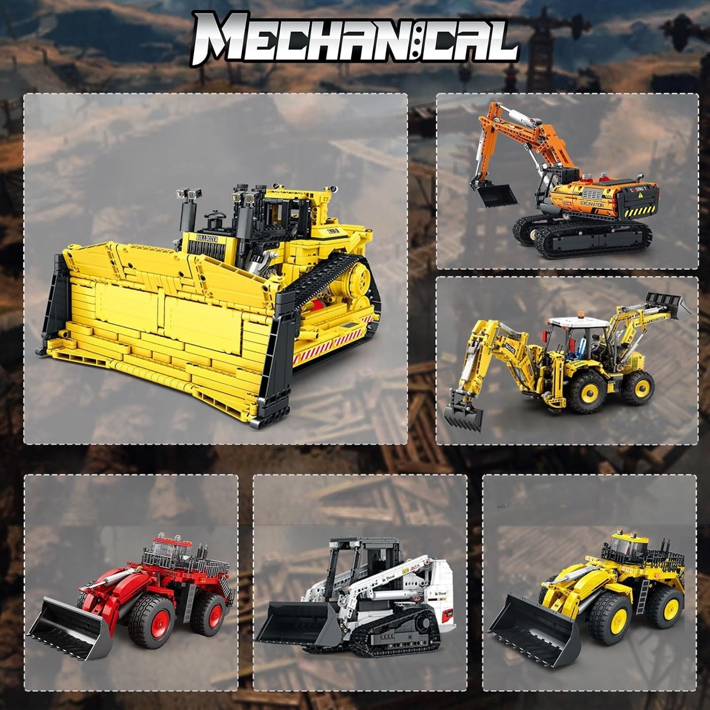 RC D11 Bulldozer Building Block Model Set - G10