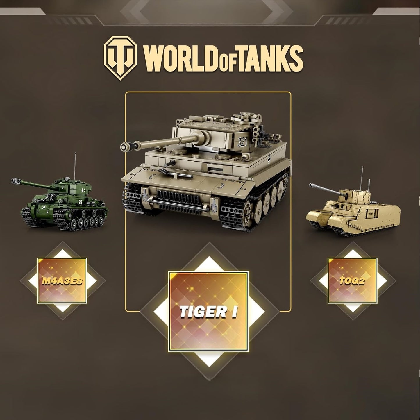 World War II German Tiger Tank Building Block Model Set - T3