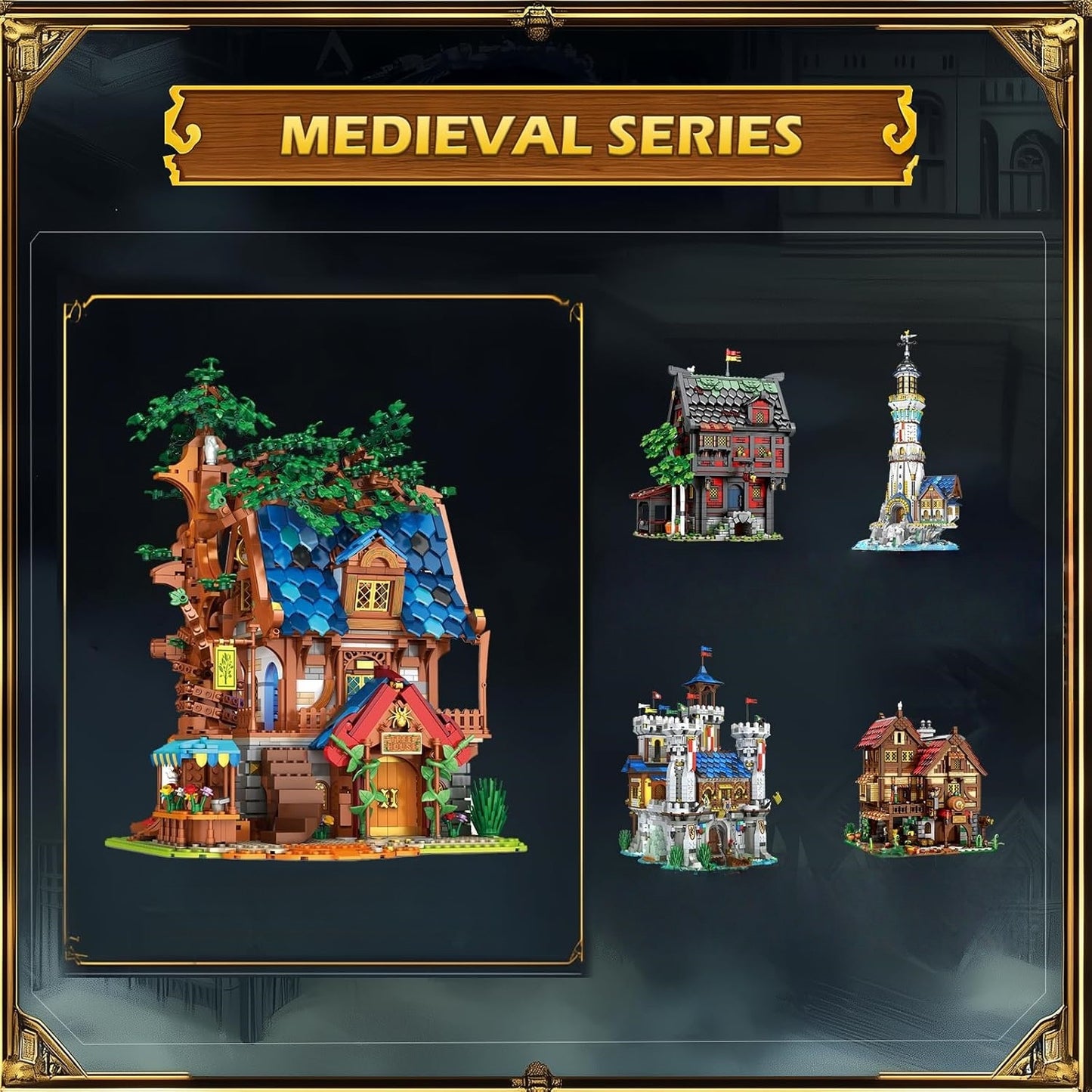 Medieval Treehouse Lighting Block Model Set - Z19