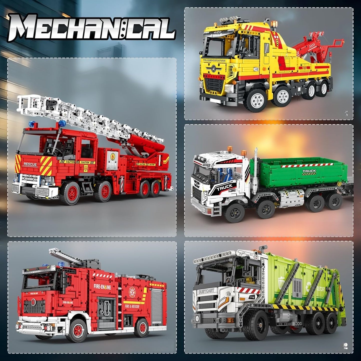 APP Remote Control Fire Truck Building Block Model Set - G7