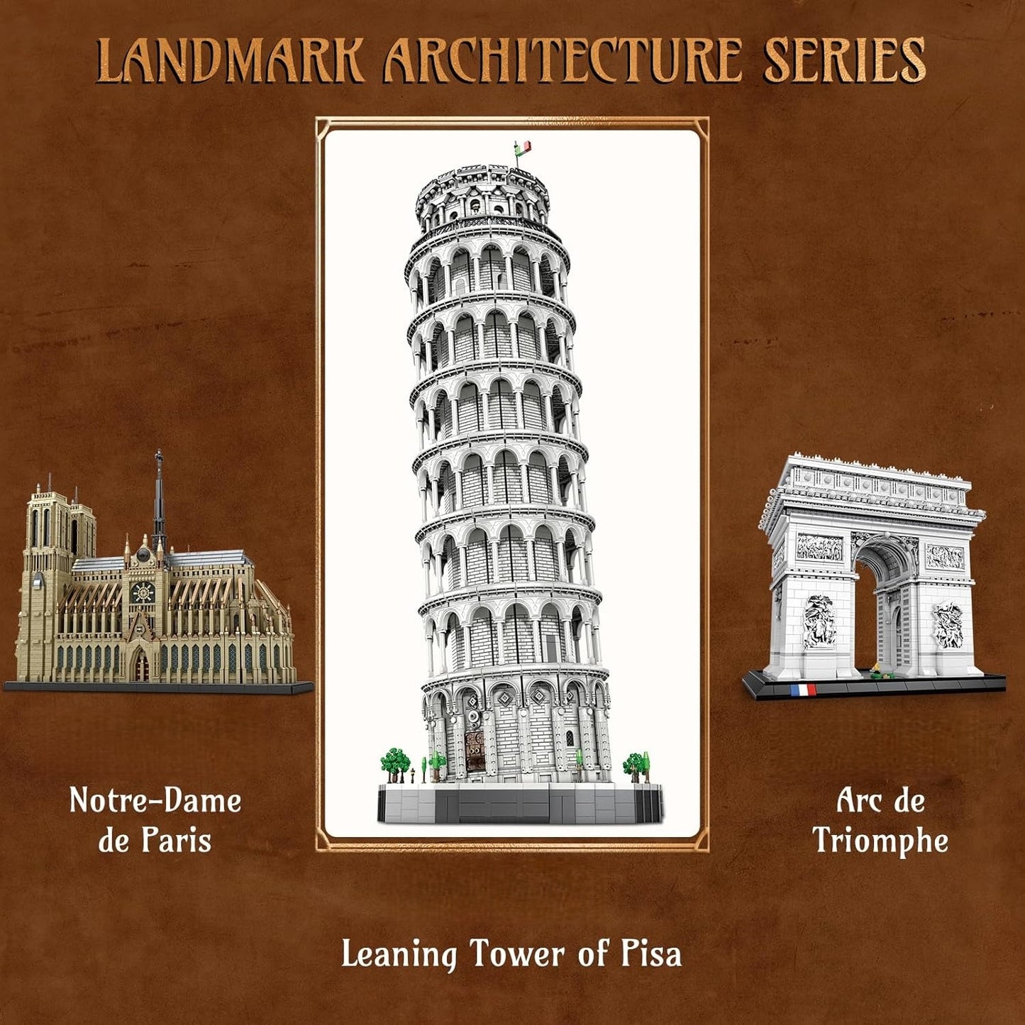 Leaning Tower of Pisa Building Block Model Set - Z09