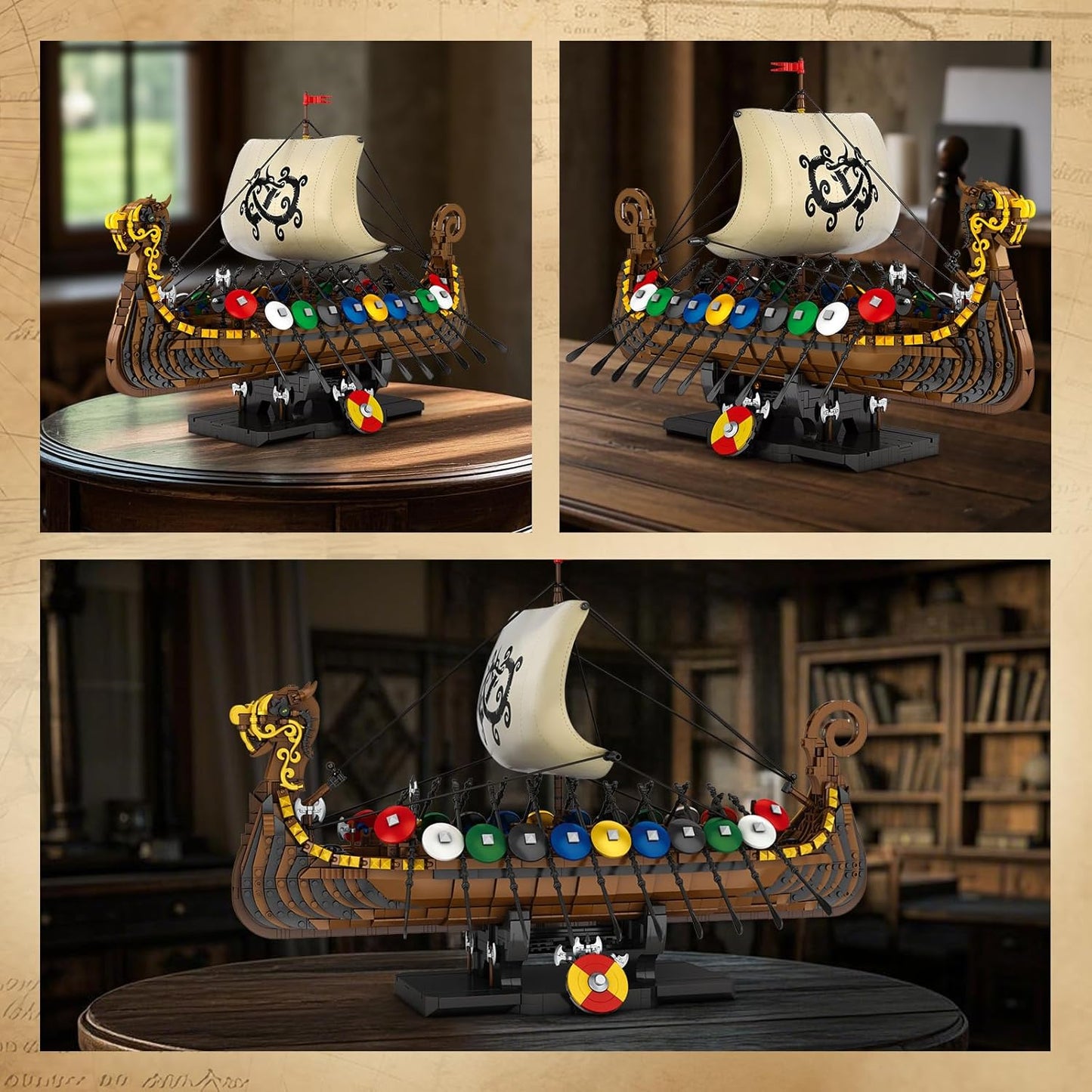 Medieval Viking Ship Model Building Kit - S4