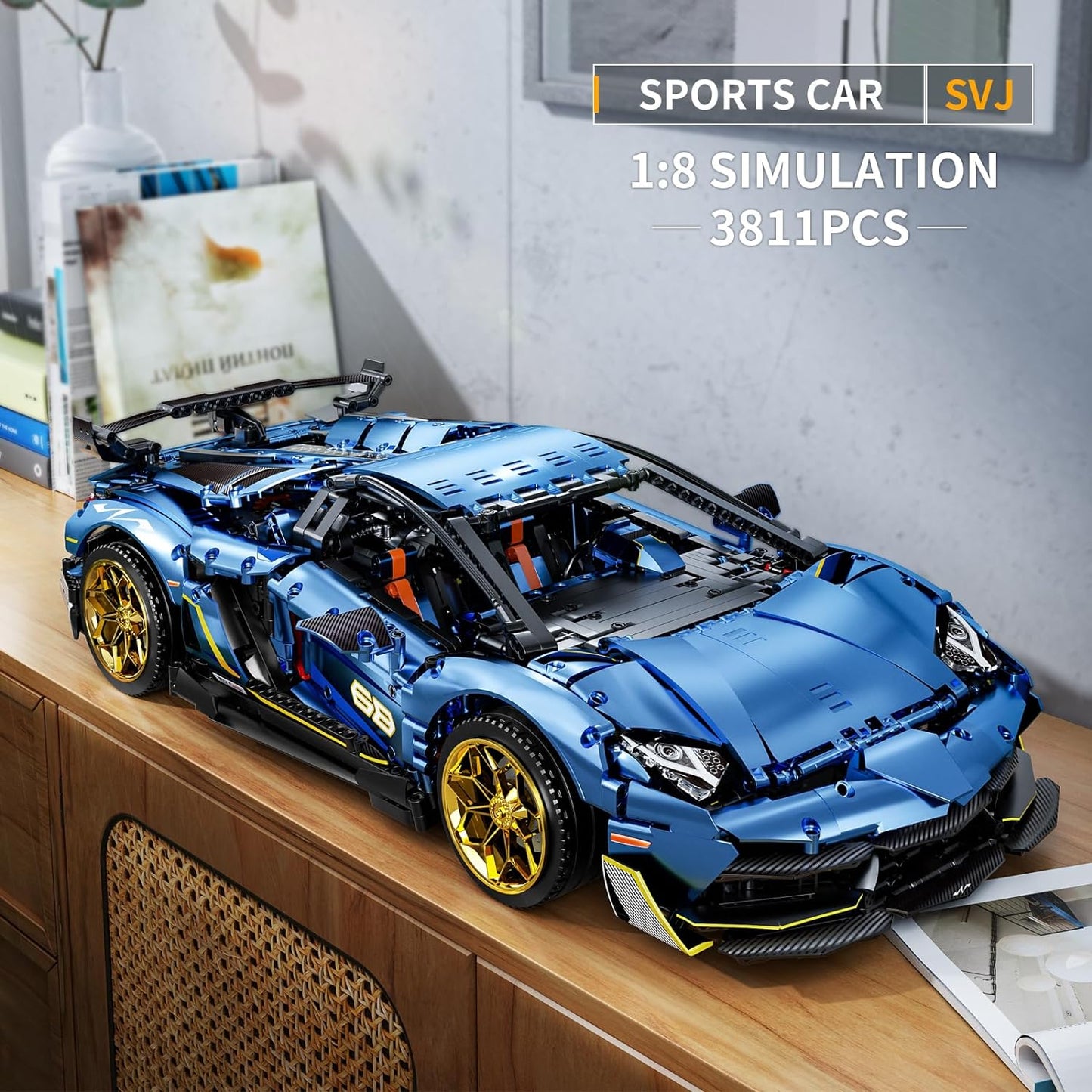 1:8 SVJ Supercar Building Block Model Car - C9