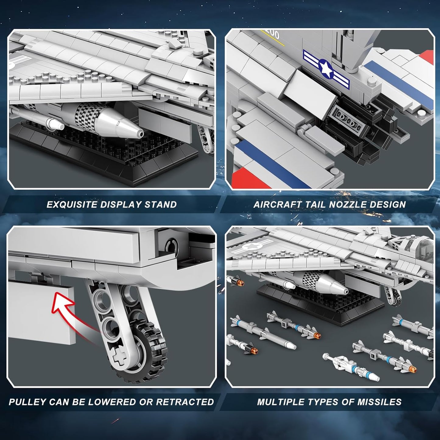 F-16 Fighting Falcon Fighter Jet Army Assembly Kit - A12