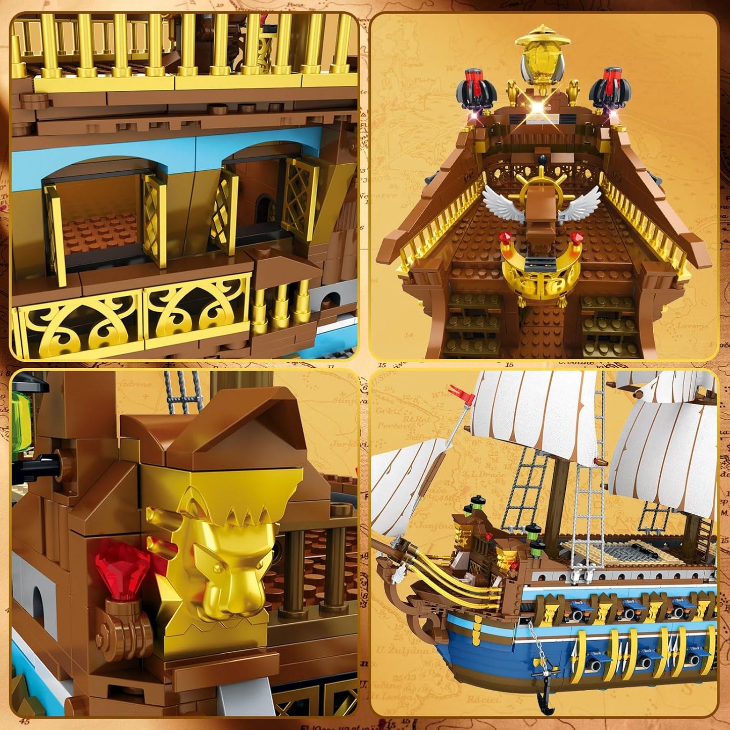 Royal Corsair Large Building Block Model Set - S7
