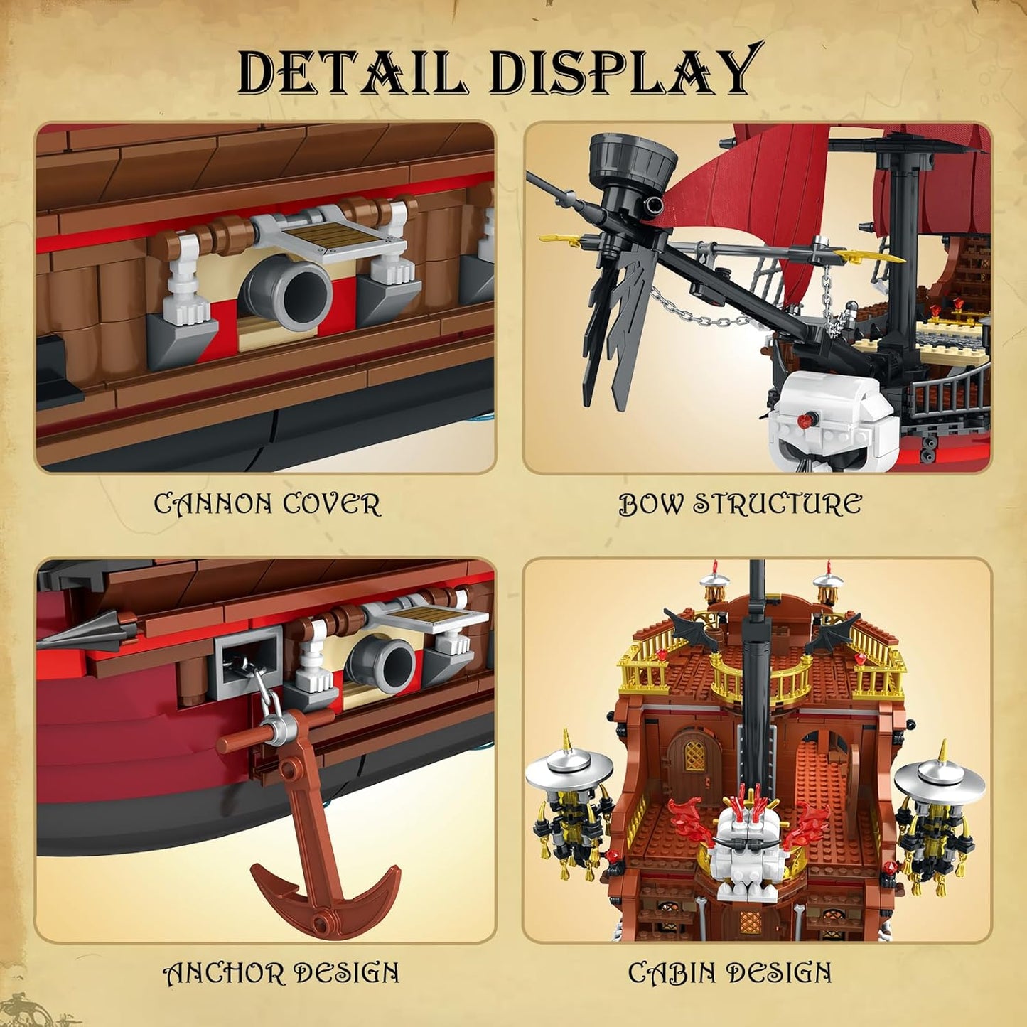 Vengeance Pirate Ship Model Building Set - S3