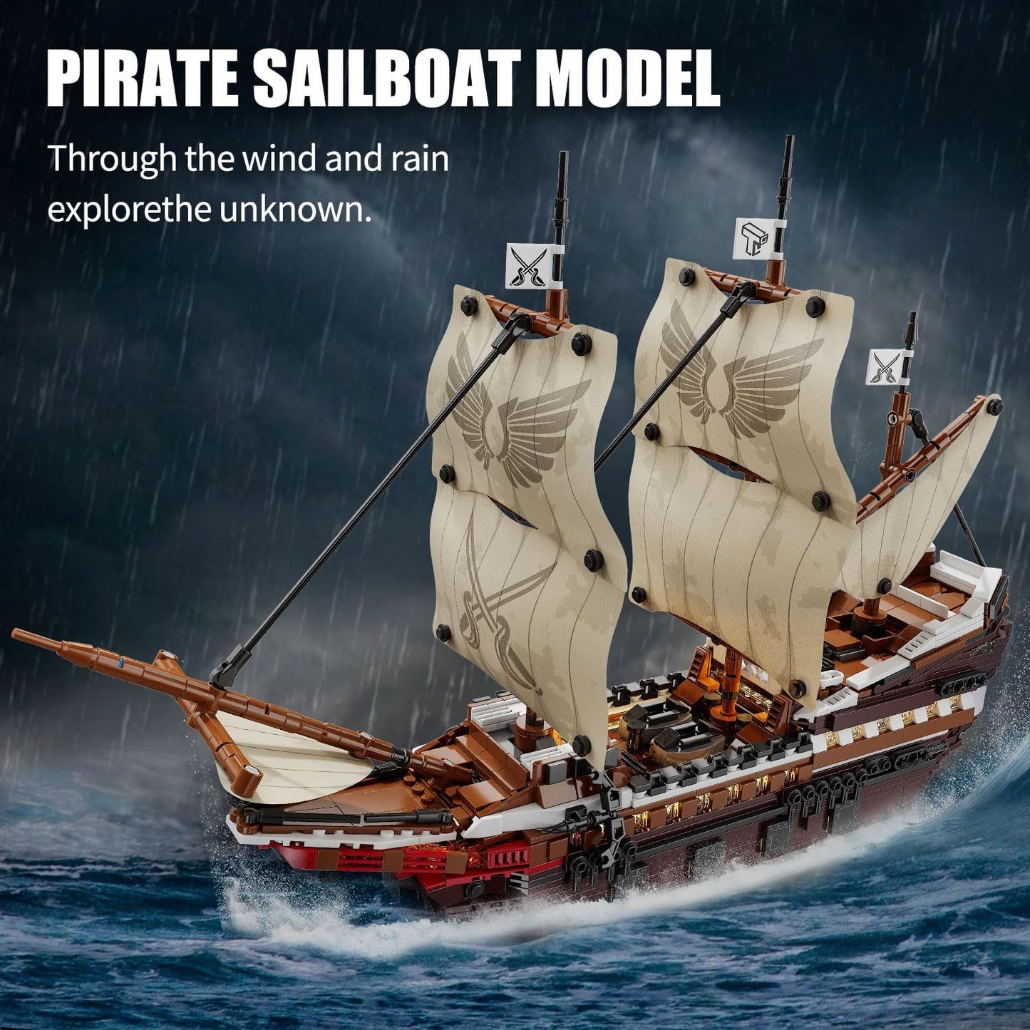 Mayflower Pirate Ship Building Block Set - S12