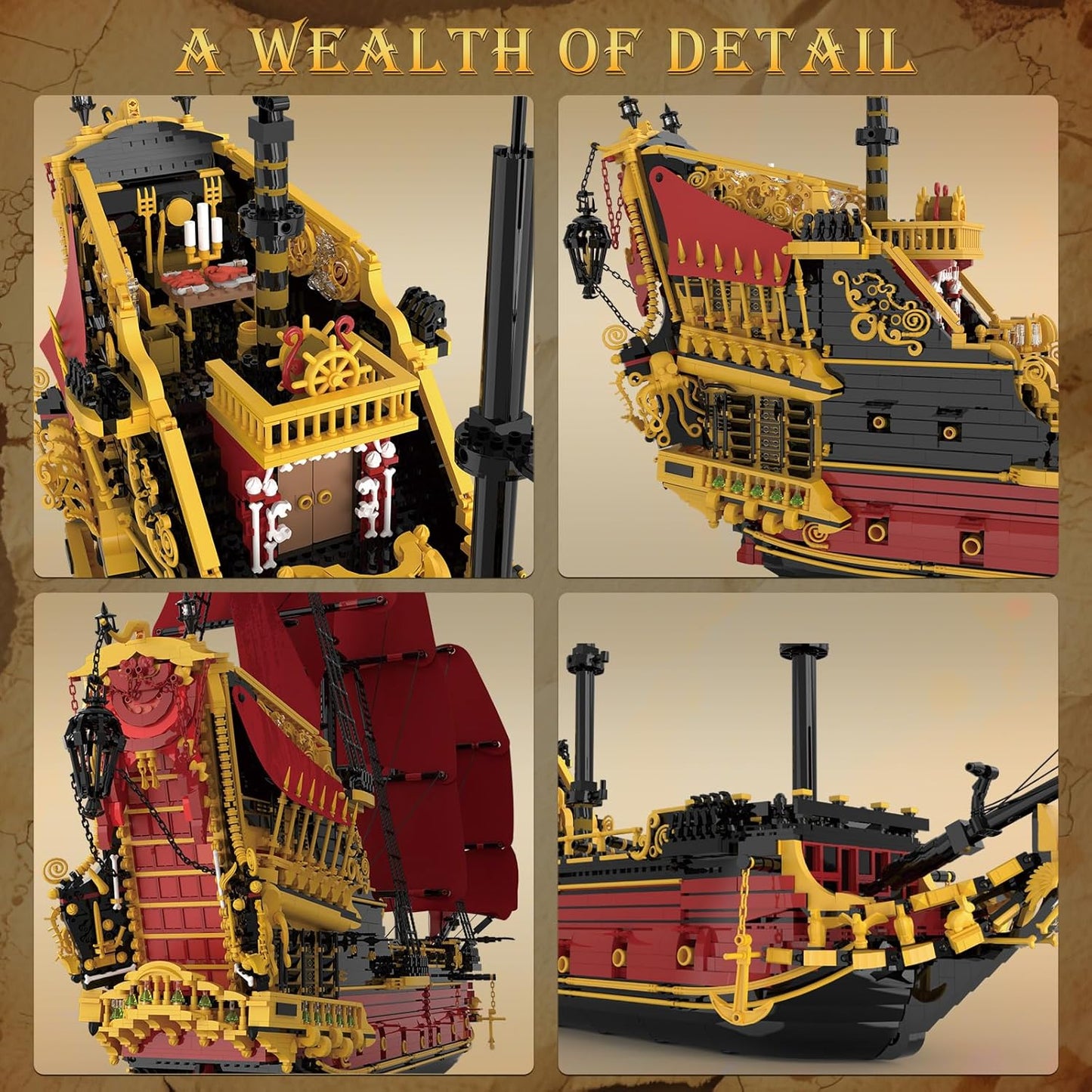 Revenge Pirate Ship Portable Building Toy - S1