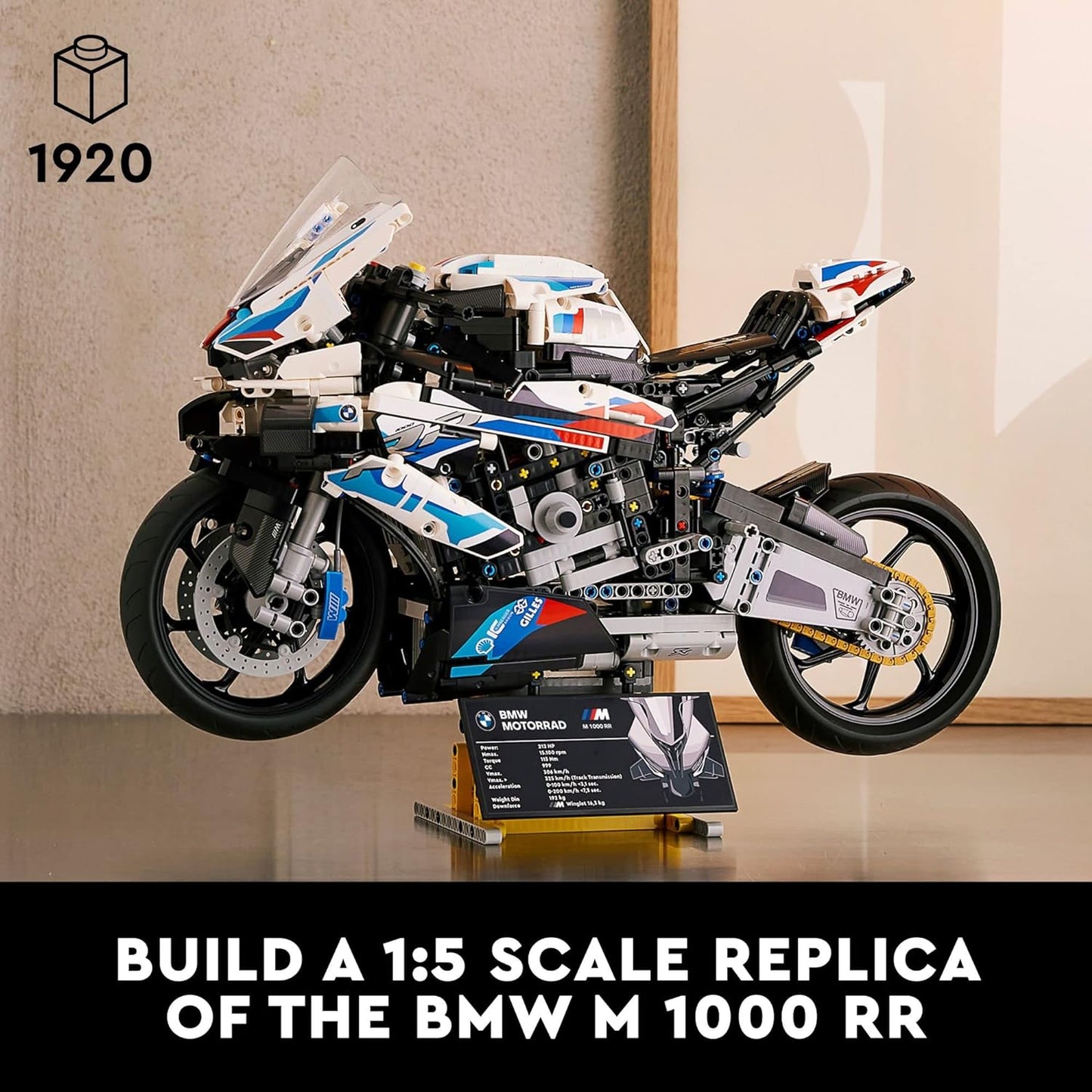 Adult BMW-1000RR motorcycle building blocks-M1
