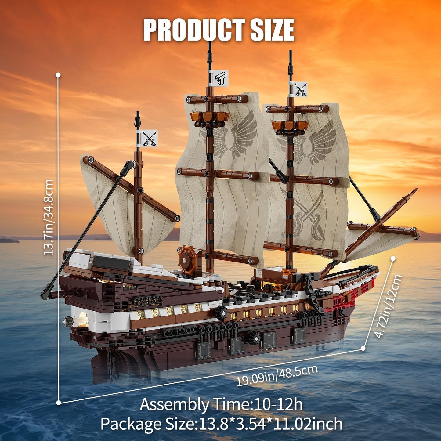 Mayflower Pirate Ship Building Block Set - S12