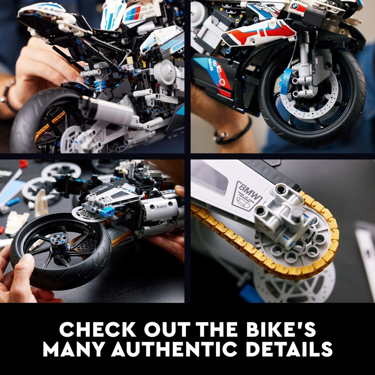 Adult BMW-1000RR motorcycle building blocks-M1