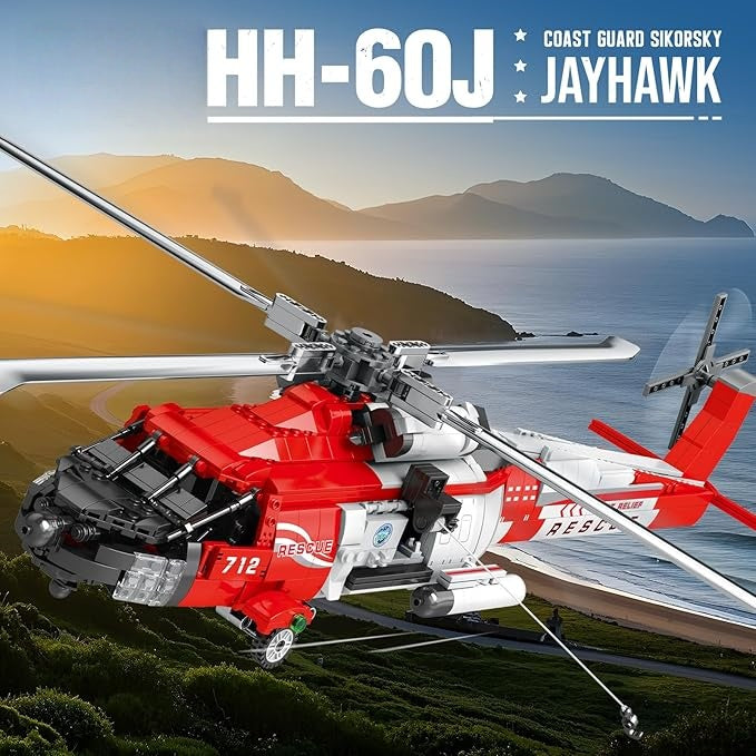HH-60J Military Rescue Helicopter Assembly Kit - A8