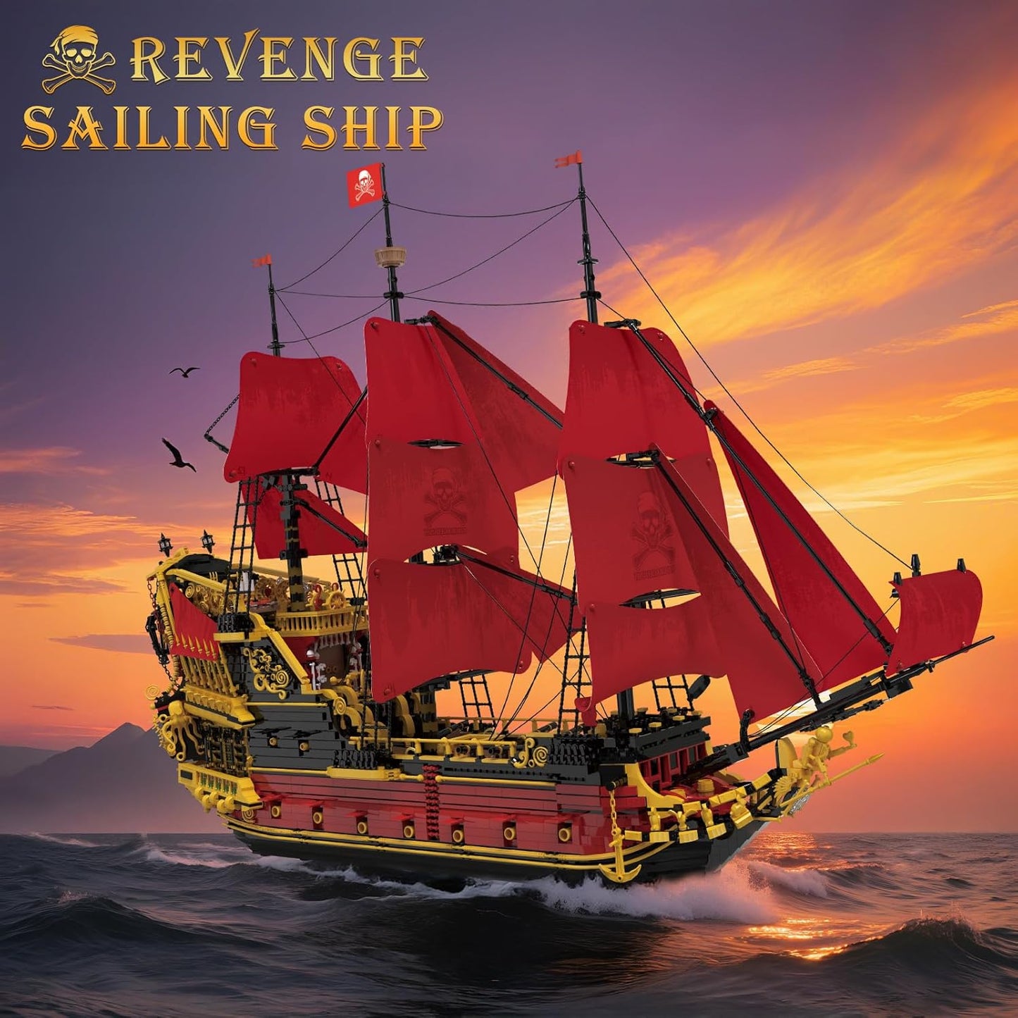 Revenge Pirate Ship Portable Building Toy - S1