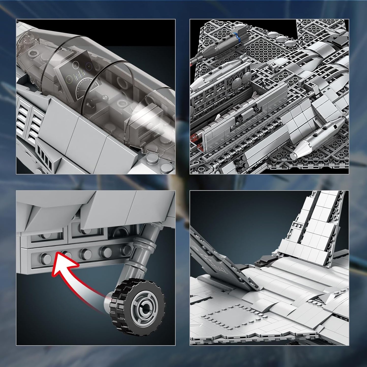 F-22 Raptor Military Fighter Jet Assembly Toy Set - A11