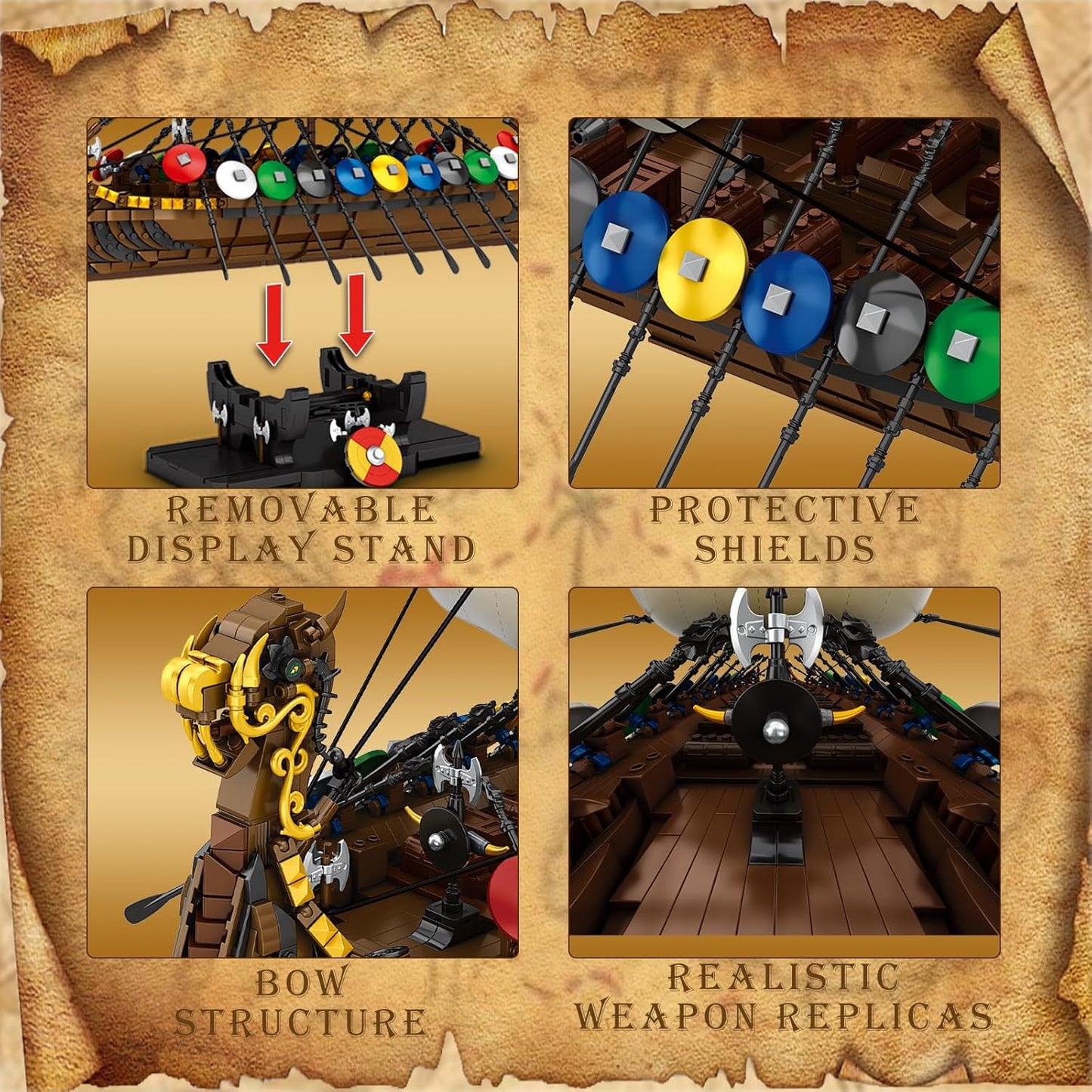 Medieval Viking Ship Model Building Kit - S4