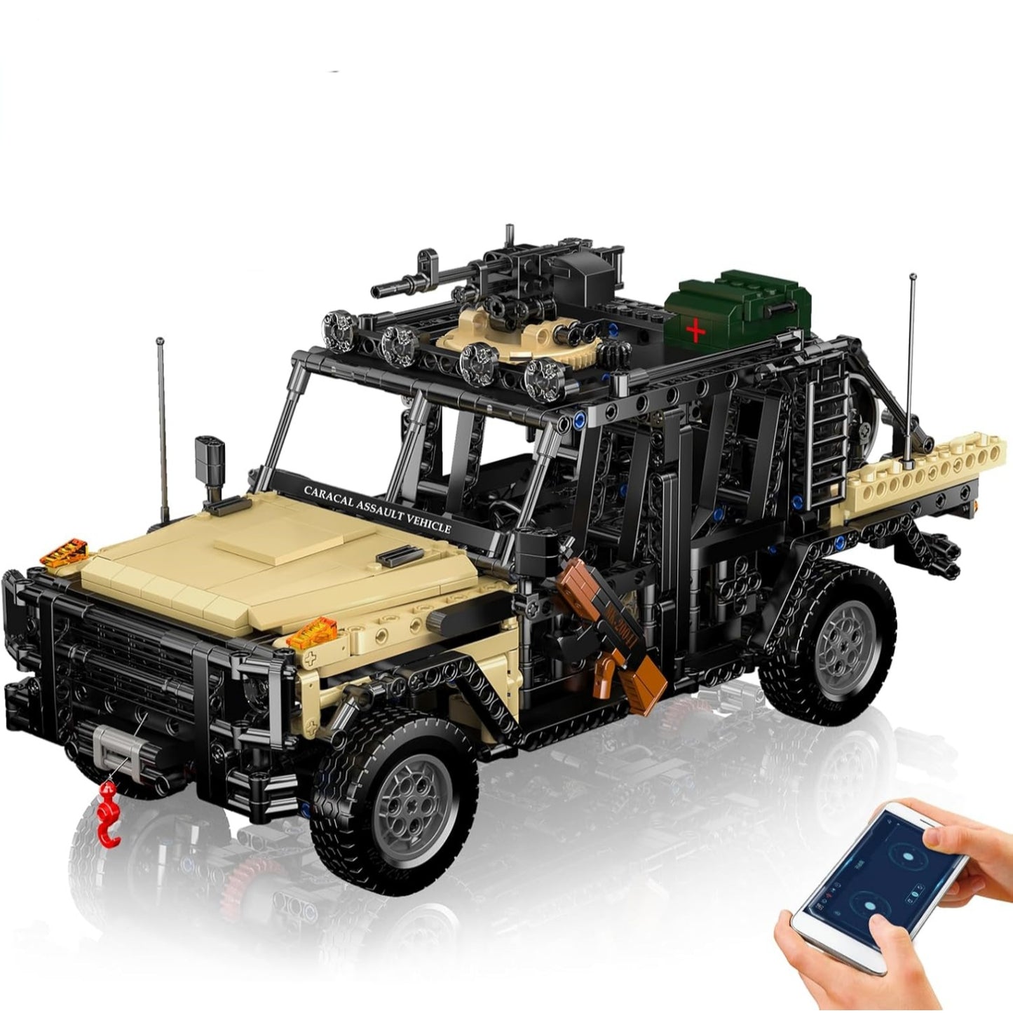 Remote-controlled and electrically operated military truck assembly kit - C20