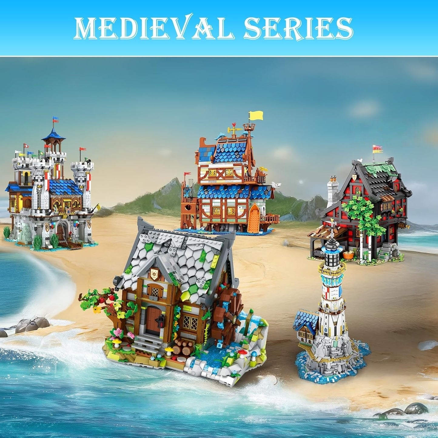 Medieval Watermill Hut Block Model - Z07